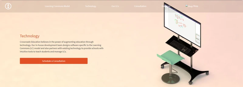 Crossroads Technology workstation website hero