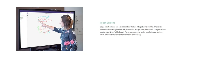Learning Commons touchscreen in use