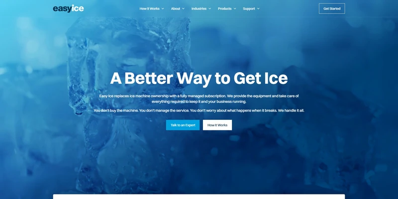 Easy Ice website hero